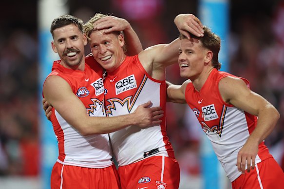 Isaac Heeney is expected to play against the Giants on Saturday despite nursing a sore back.
