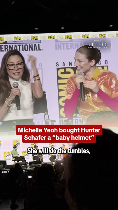Michelle Yeoh called her Blade Runner 2099 co-star Hunter Schafer a "fearless action hero." #SDCC - YouTube