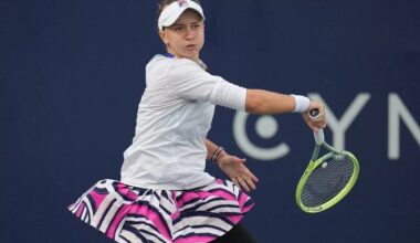 Barbora Krejcikova in action ahead of the WTA Eastbourne International.