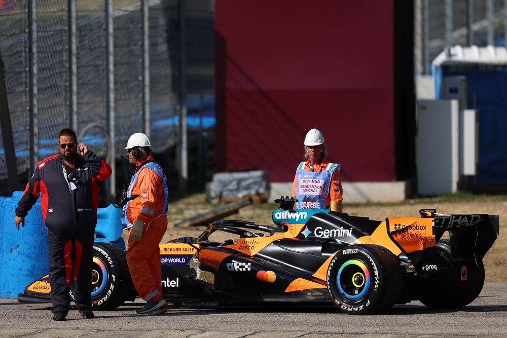 Piastri's car packed up with a gearbox problem