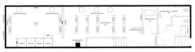 The proposed floor layout.