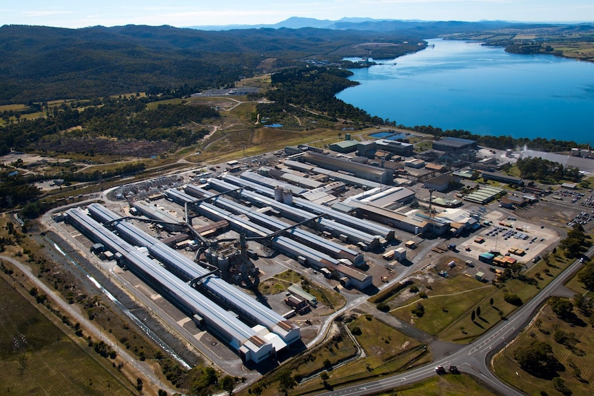 Bell Bay Aluminium aerial shot.
