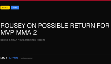 Rousey On Possible Return For MVP MMA 2