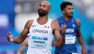 Canada's Damian Warner slides out of lead in decathlon, vows to 'keep fighting' at Commonwealth Games