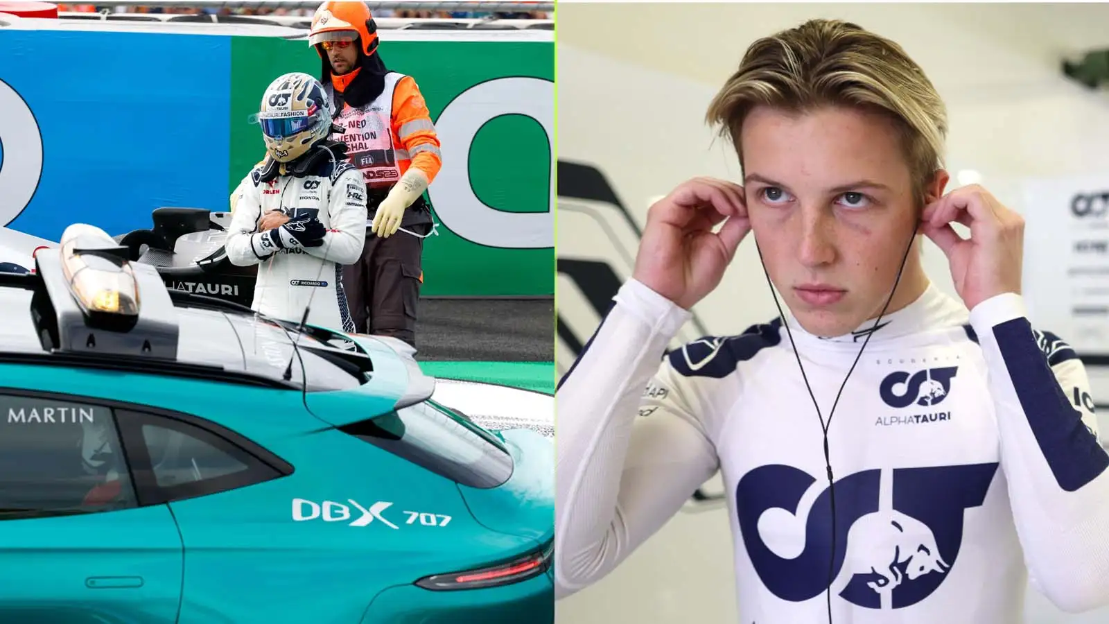 Daniel Ricciardo alongside AlphaTauri replacement Liam Lawson. F1 news