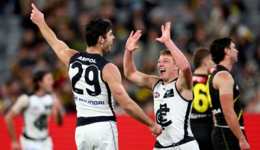 AFL match report: Blues overcome slow start for gritty win