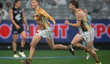 Hawks snap Blues' streak in wet and wild clash