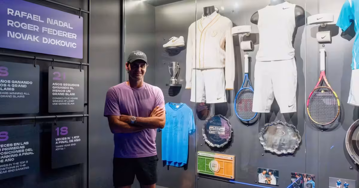 Roger Federer visits the new Rafa Nadal Museum in Mallorca