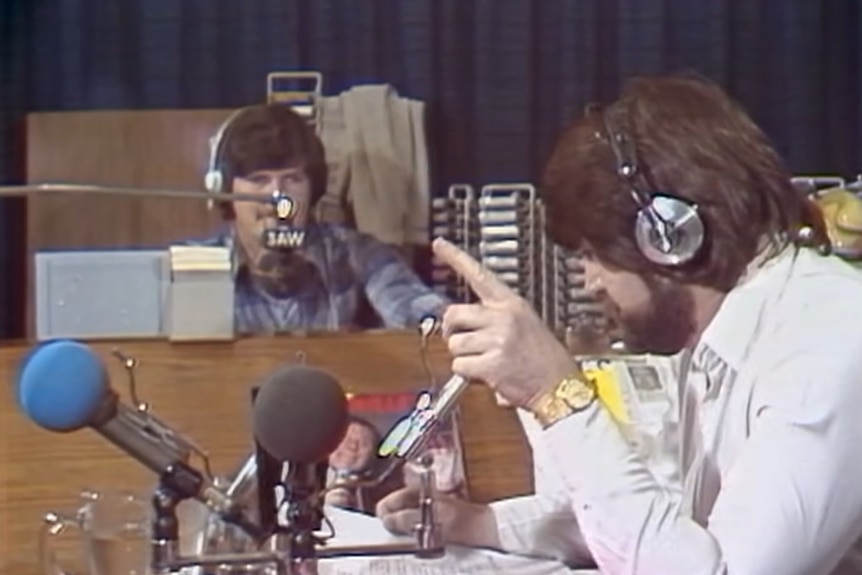 Derryn Hinch on Melbourne talkback station 3AW in the early 1980s.