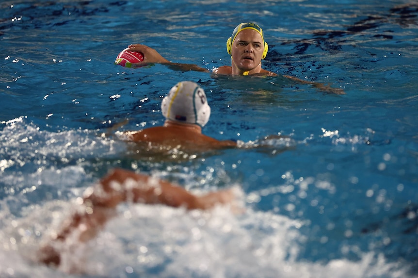 Nathan Power holds a ball