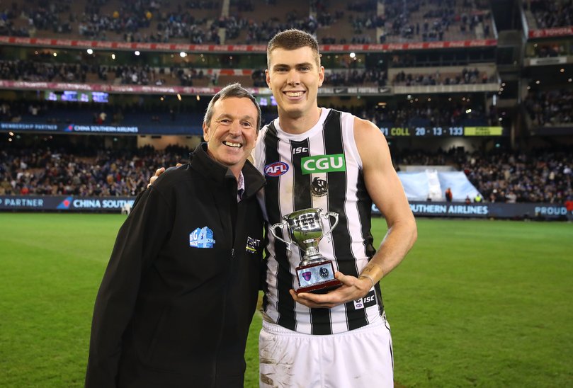 Mason Cox with AFL great Neale Daniher.