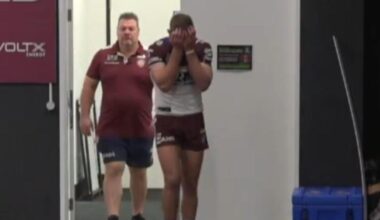 Luckless Manly star Tom Trbojevic suffers fresh hamstring injury in loss to Titans