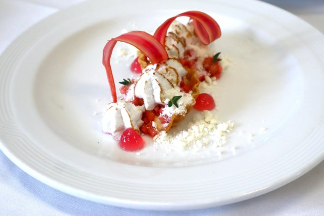 Dessert served by Nicholas Rudeforth.