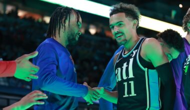 Trae Young Rips Jalen Brunson Knicks Jersey in Trending Video of WWE Entrance at Fanatics Fest