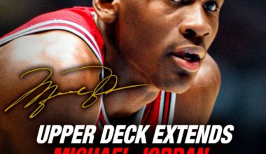 Michael Jordan signs 23 1986 Fleer Basketball packs to commemorate new partnership with Upper Deck