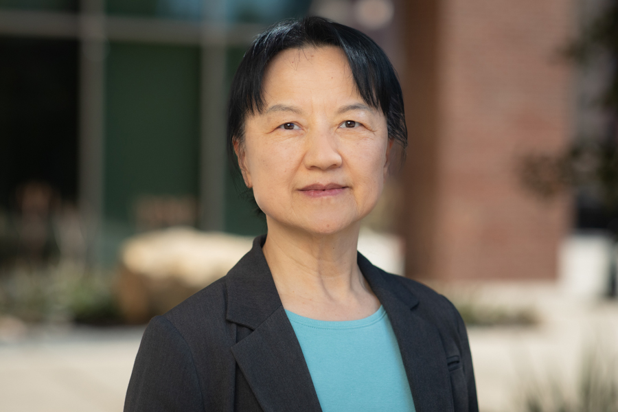 A photo portrait of Professor of Geology and Environmental Science Yang Wang.