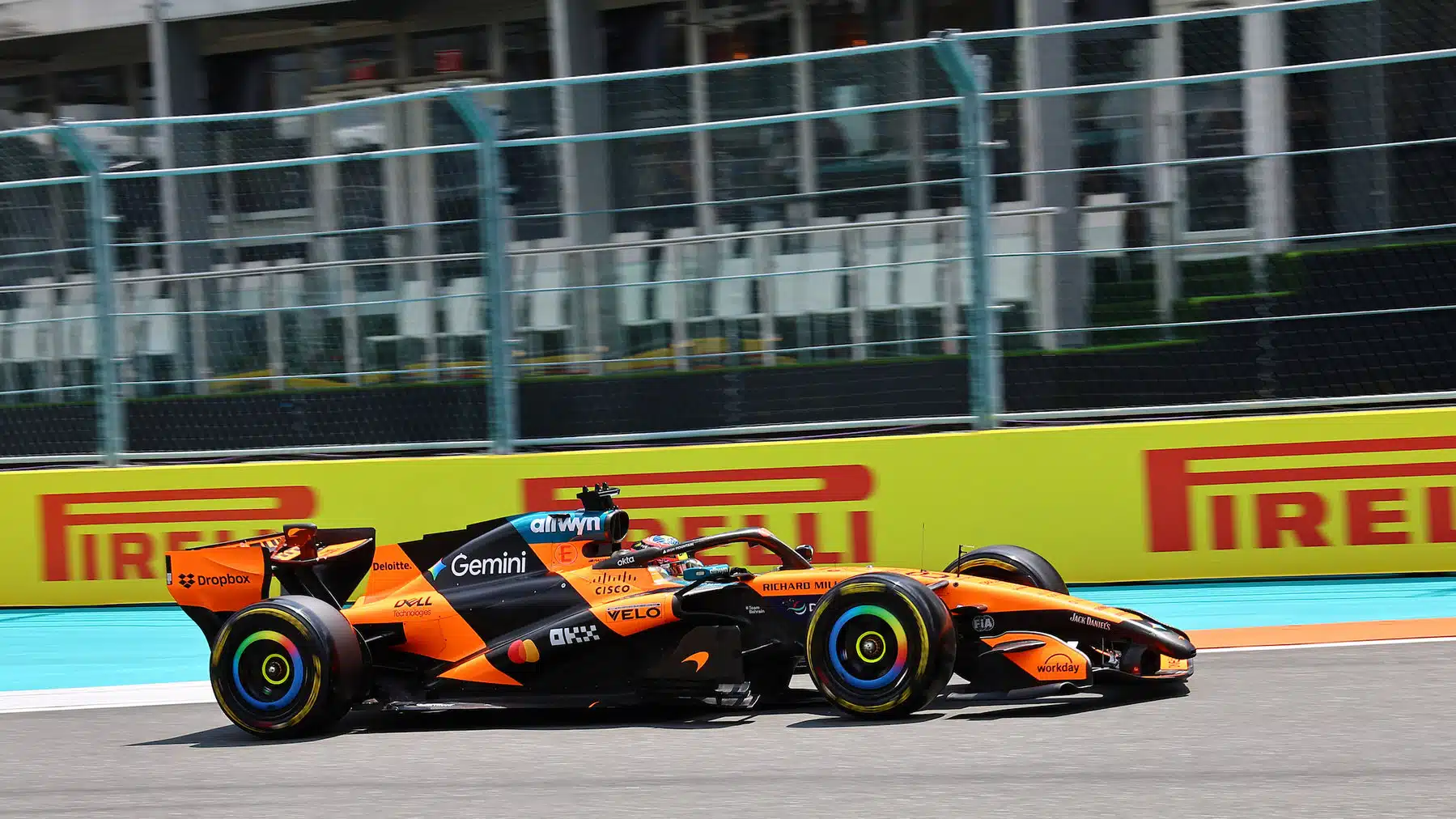Oscar Piastri (McLaren-Mercedes) during the sprint race before the 2026 Miami Grand Prix