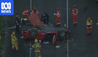 Police investigating fatal Ferrari crash, man dead, woman in hospital in West Gippsland