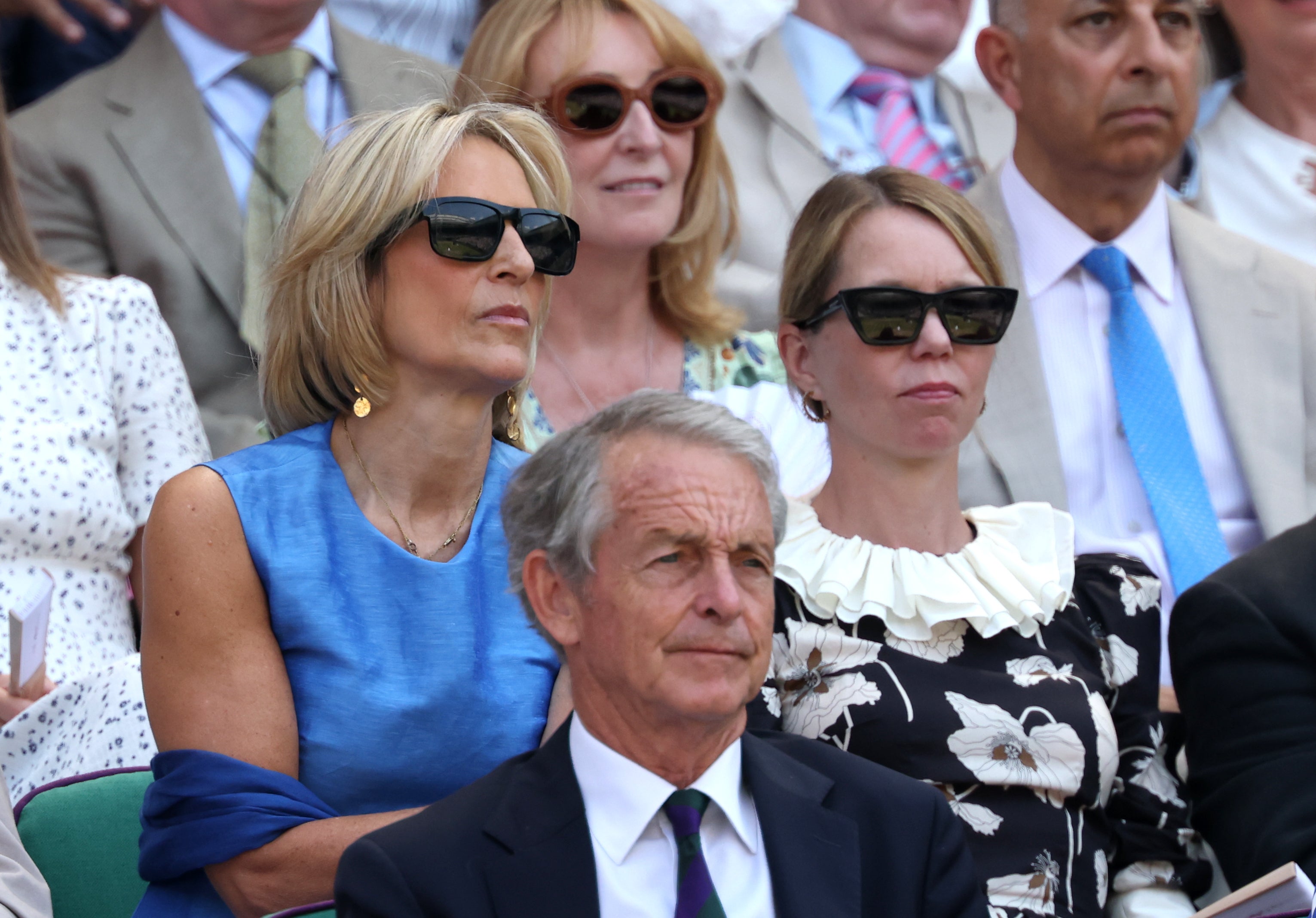 Emily Maitlis and actor Anna Maxwell Martin at Wimbledon 2026