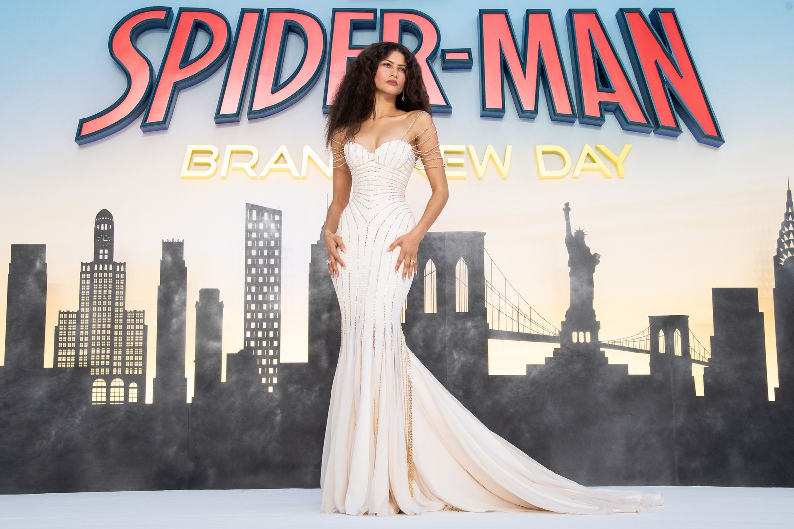 LONDON ENGLAND JULY 29 Zendaya attends the SpiderMan Brand New Day UK premiere in Odeon Luxe Leicester Square on...