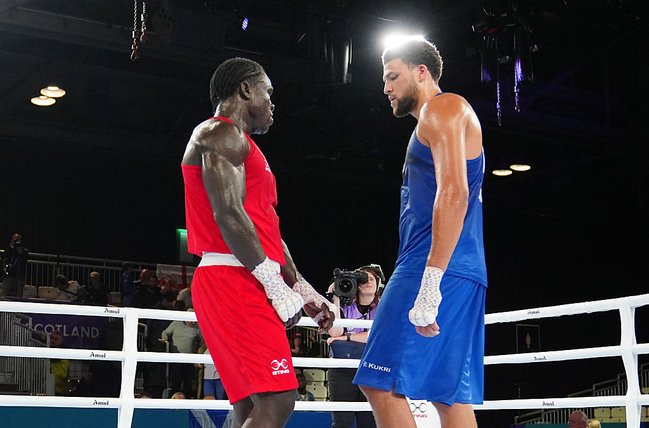 Abdul confronts Thomas after the DQ.