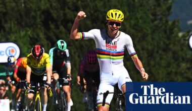 Pogacar rises above wildfire restrictions to take yellow jersey in deserted Les Angles | Tour de France 2026