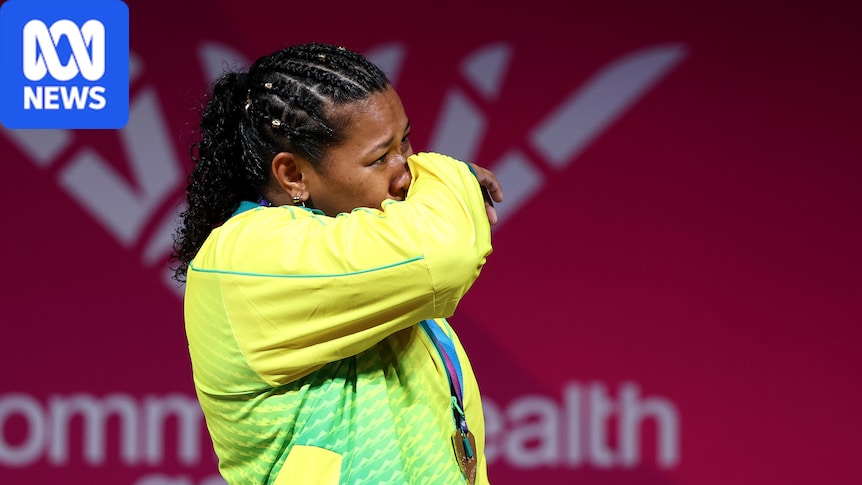 Australian weightlifter Eileen Cikamatana claims emotional Commonwealth Games gold after Olympics heartbreak