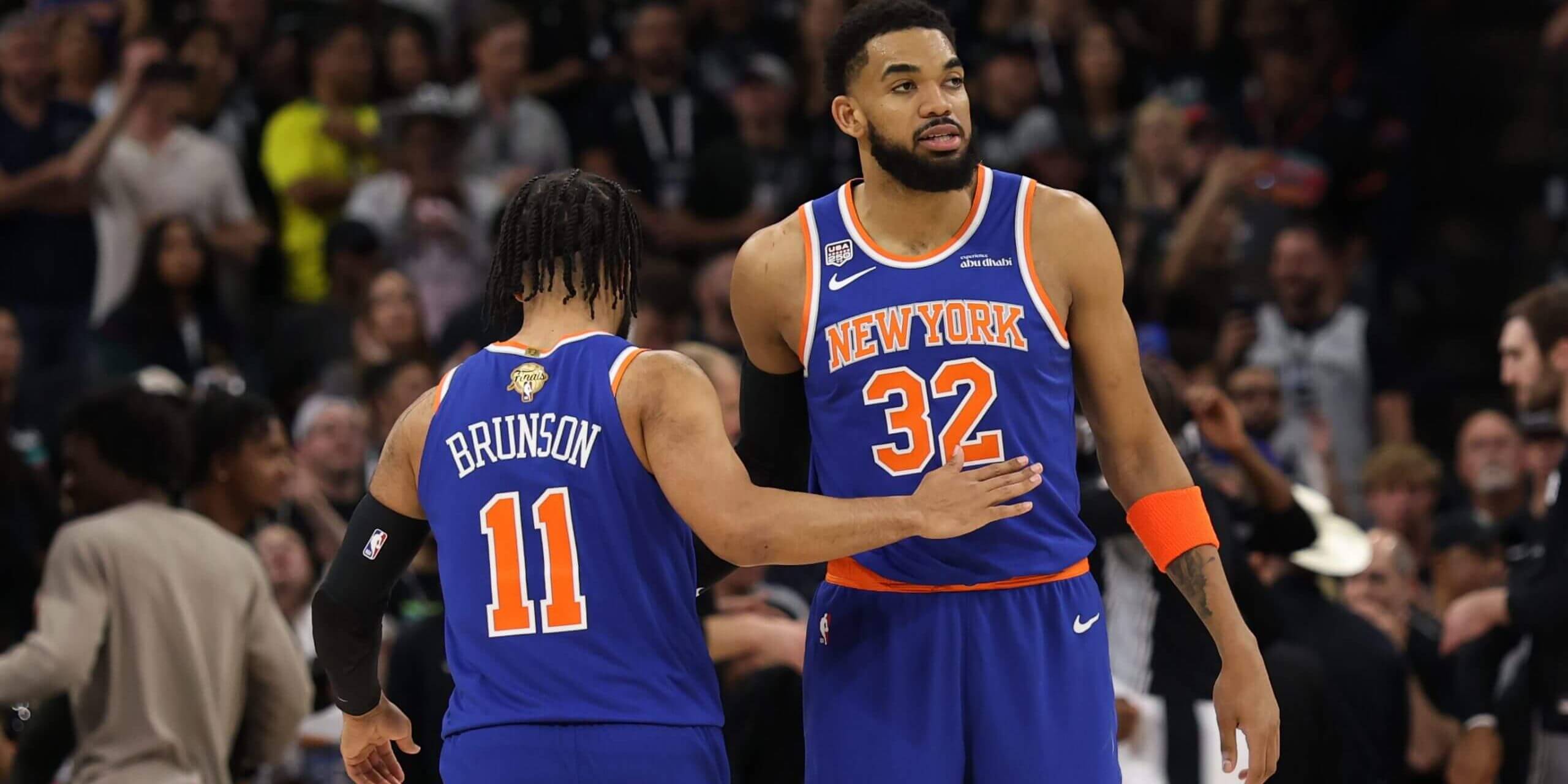 Jalen Brunson and Karl-Anthony Towns