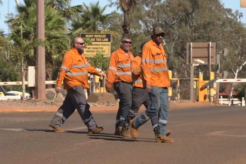BHP staff walk off the job in Port Hedland for an eight-hour strike.
