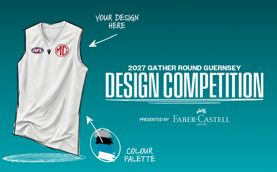 Fans invited to design Port Adelaide's 2027 Gather Round guernsey