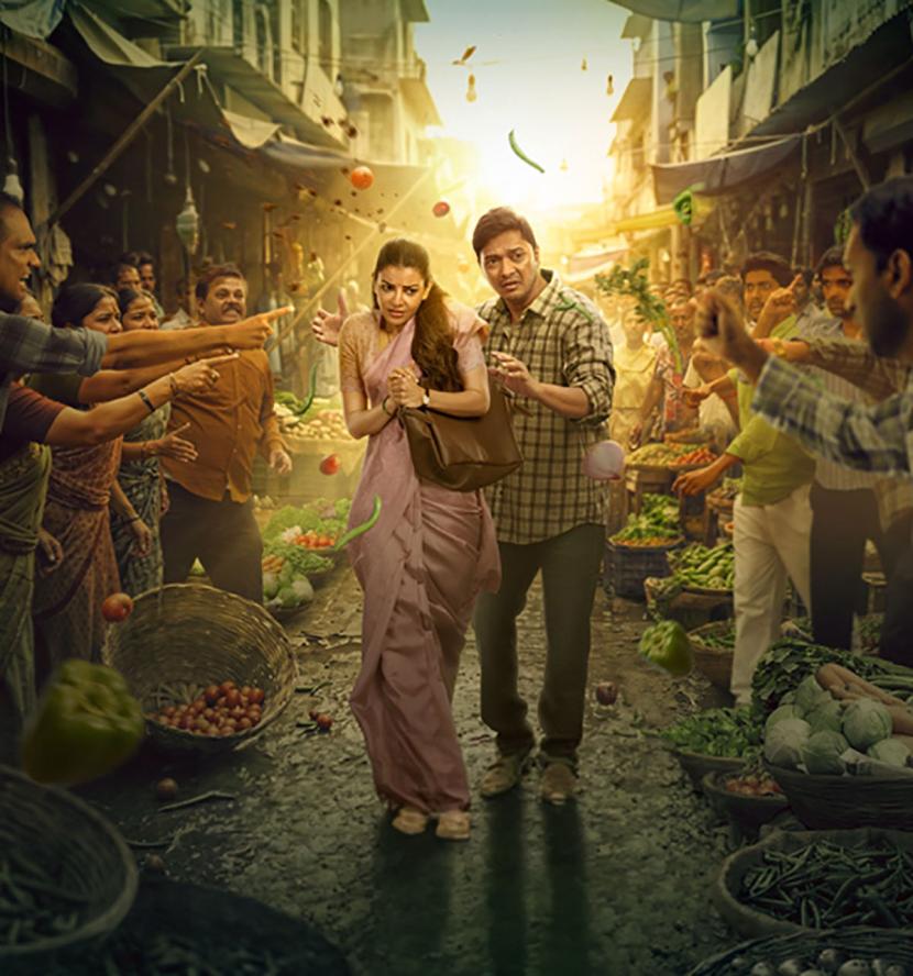 Kajal Aggarwal and Shreyas Talpade in The India Story Kajal Aggarwal and Shreyas Talpade in The India Story
