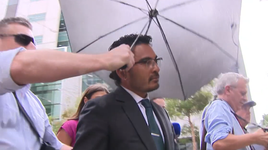 Laurence Escalante outside Perth Magistrates Court on Thursday.