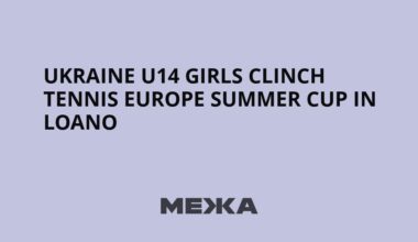 Ukraine U14 girls clinch Tennis Europe Summer Cup in Loano