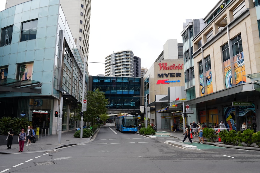 Westfield Bondi Junction from across the street