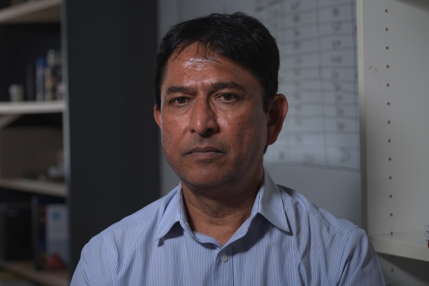 Man looking at camera