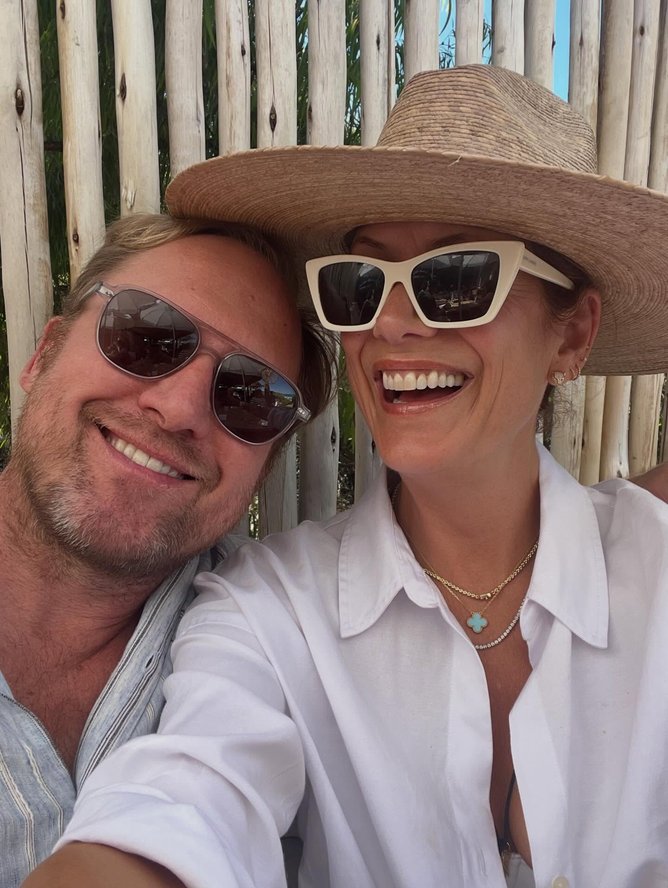 The Grey's Anatomy Star with partner Andrew Nixon.