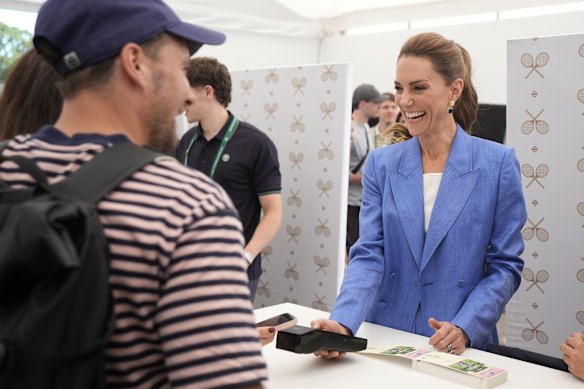 Catherine, Princess of Wales, popped in to check on the queuers at Wimbledon. 