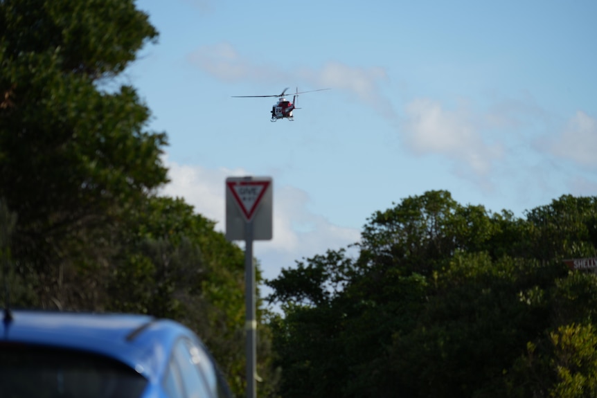 A helicopter during a search.