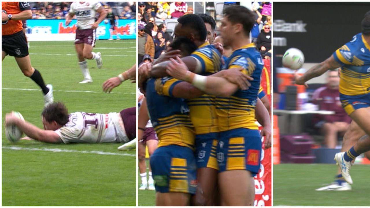 NRL 2026: Parramatta Eels def Manly Sea Eagles, result, highlights, tries, Dylan Walker produces miracle pass, Clayton Faulalo hamstring injury