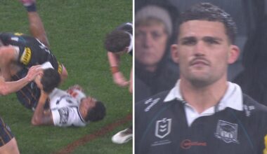 ‘Like last time’: Bronco’s big ban sledge as Cleary faces nervous wait after ‘upending tackle’ report