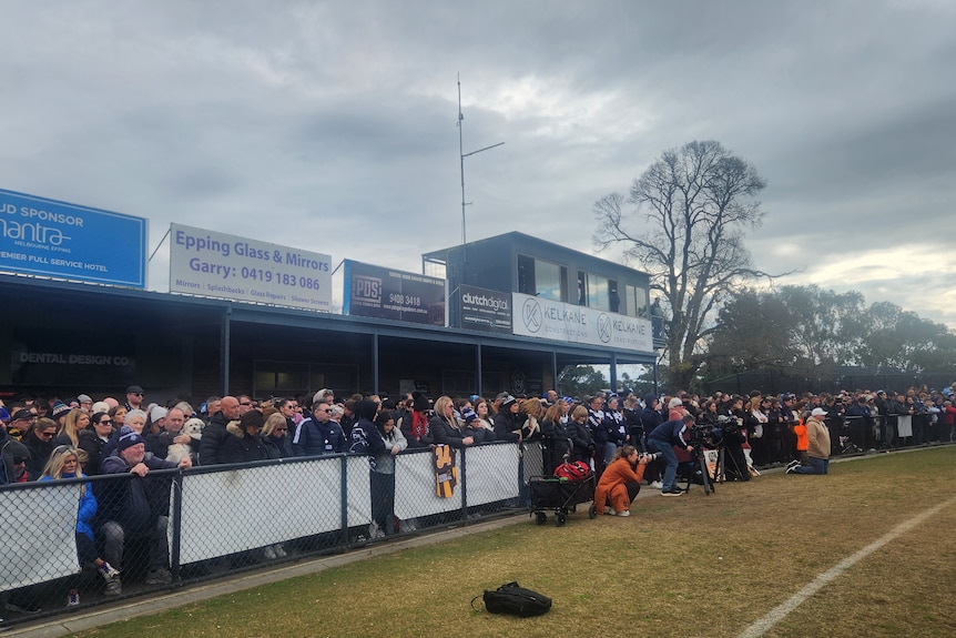 Crowd at football oval
