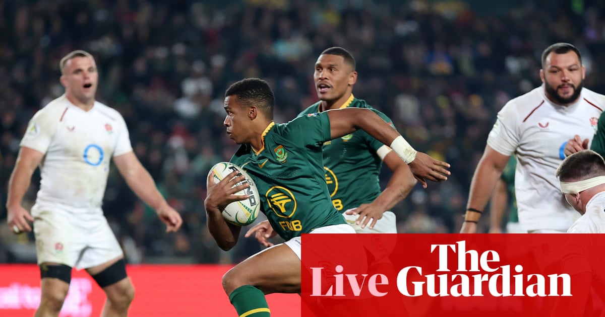 South Africa v England: Nations Championship rugby union – live | Nations Championship