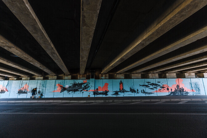 Gallery: New Tallinn viaduct mural taking shape | News