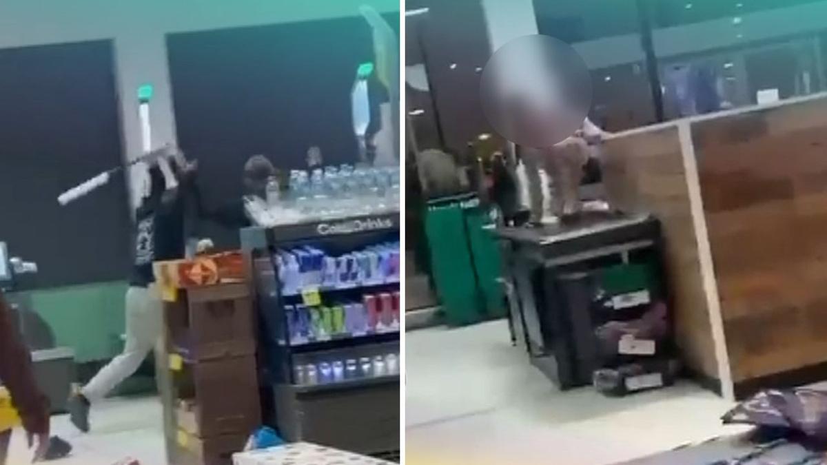 Violent confrontation erupts at Woolworths supermarket where man allegedly harassed woman and her children