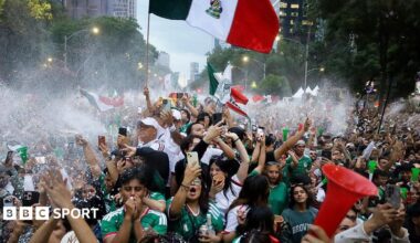 Mexico fans celebrate exuberantly