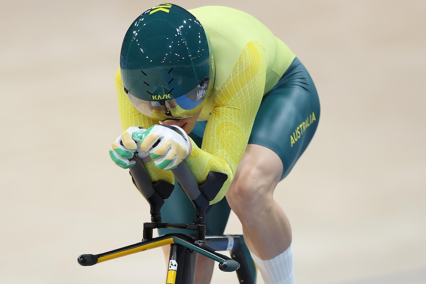 Korey Boddington competing at the Paris Paralympics.