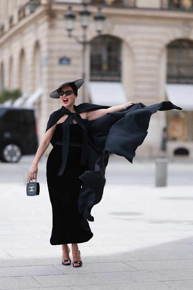 Elina Janibekyan during Day Two of Paris Fashion Week - Haute Couture Fall/Winter 2026/2027 on July 7, 2026 in Paris, France.