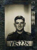 Two sepia-toned images of the same man in a military uniform, one from the front and the other from the side.