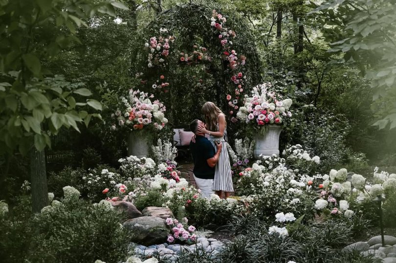 Taylor Swift and Travis Kelce during their engagement. 