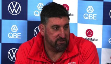 AFL 2026: Sydney Swans forward issues in loss to Adelaide Crows, Dean Cox press conference, latest news